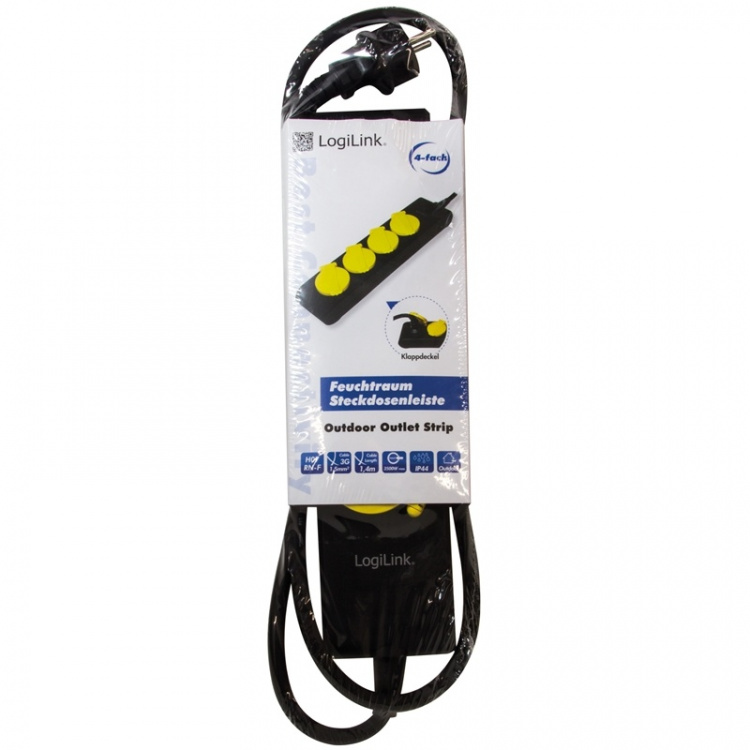 LogiLink Grenuttag 4-vägs Utomhusbruk IP44 LogiLink Grenuttag 4-vägs Utomhusbruk IP44