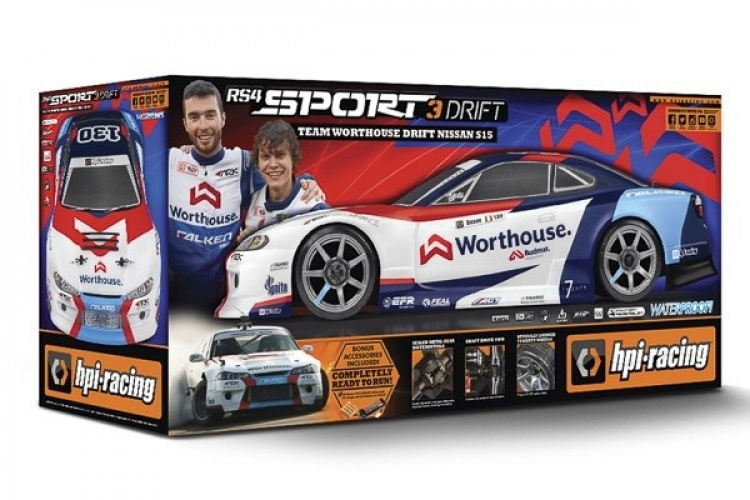 HPI RS4 Sport 3 Drift Worthouse James Dean Nissan S15 1:10 Electric Onroad