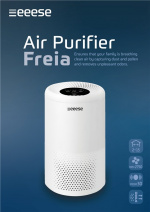 Freia - luftrenare, HEPA-filter, UV-C-ljus, 15m2, 4 hastigheter, timer