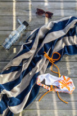 Lord Nelson VICTORY Beach Towel Cabana, Marin/Gul, 80x160 cm Lord Nelson VICTORY Beach Towel Cabana, Marin/Gul, 80x160 cm