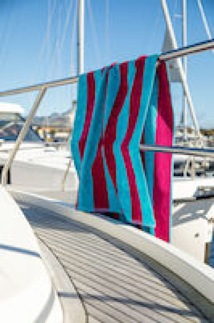 Lord Nelson VICTORY Beach Towel Cabana, Marin/Röd, 80x160 cm