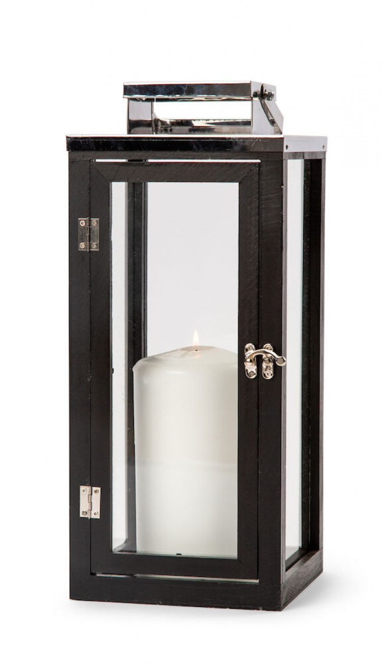 Orrefors Jernverk Ljuslykta i furuträ, 40 cm, Svart Orrefors Jernverk Ljuslykta i furuträ, 40 cm, Svart