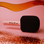 Maxlife MXBM-600 - Trådlös Karaoke-mikrofon med inbyggd högtalare, Rosa