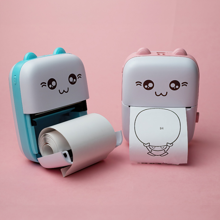 Maxlife MXTP-100 Thermal Printer - Portabel Miniskrivare med Bluetooth, Rosa 