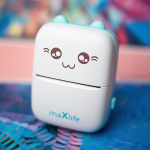 Maxlife MXTP-100 Thermal Printer - Portabel Miniskrivare med Bluetooth, Blå
