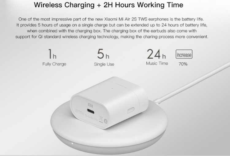 Xiaomi Mi True Wireless Earphones 2S, Vit