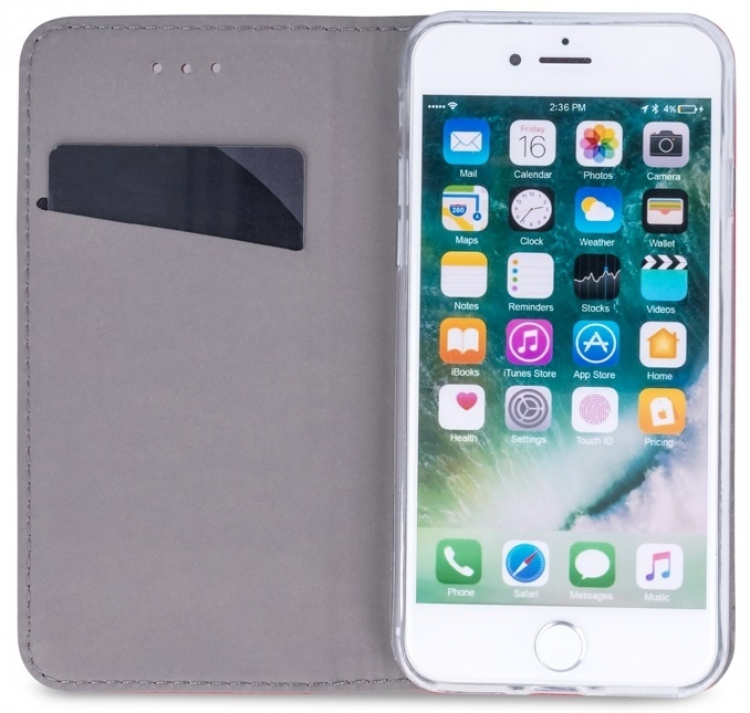 Smart fodral med magnetstängning till iPhone 13, Röd