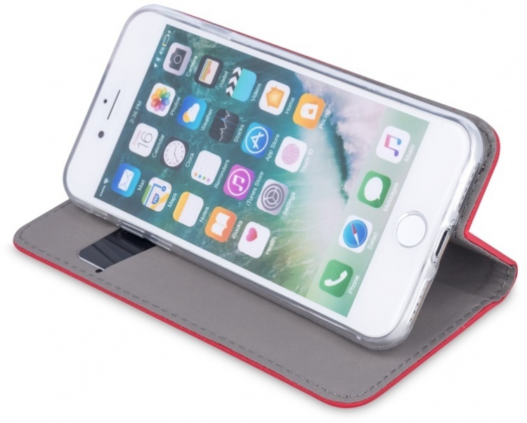 Smart fodral med magnetstängning till iPhone 13, Röd