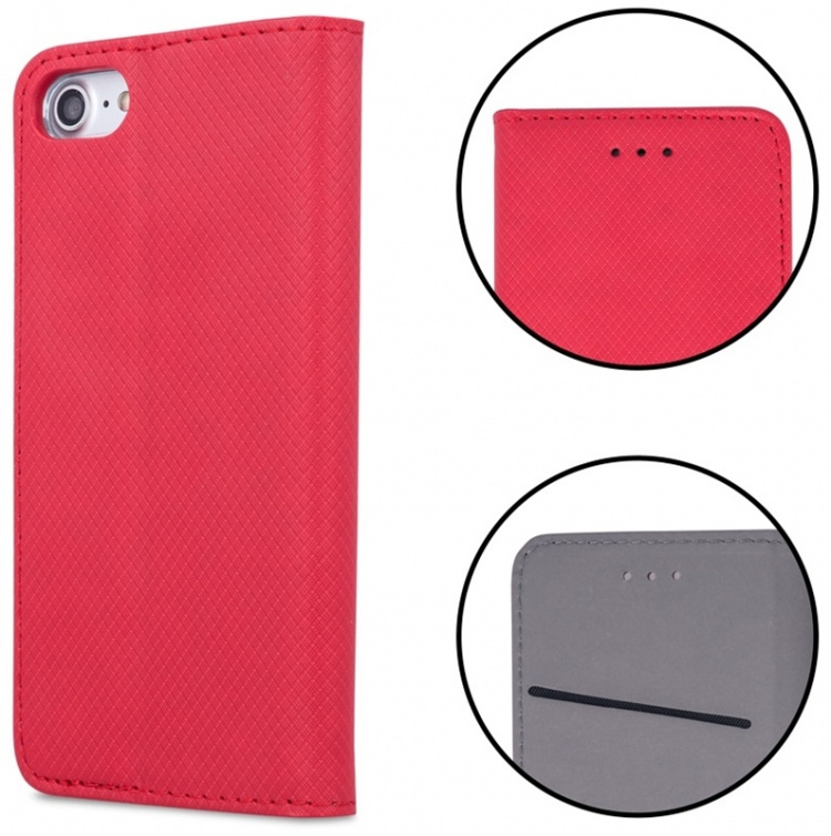 Smart fodral med magnetstängning till iPhone 13, Röd