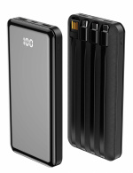 Forever TB-411 Power bank med kablar, 10 000 mAh