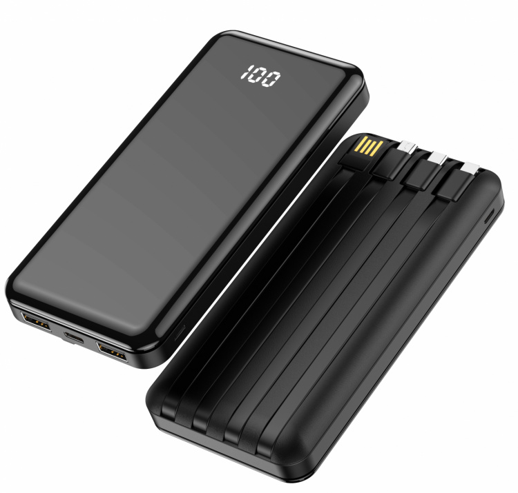 Forever TB-411 Power bank med kablar, 10 000 mAh