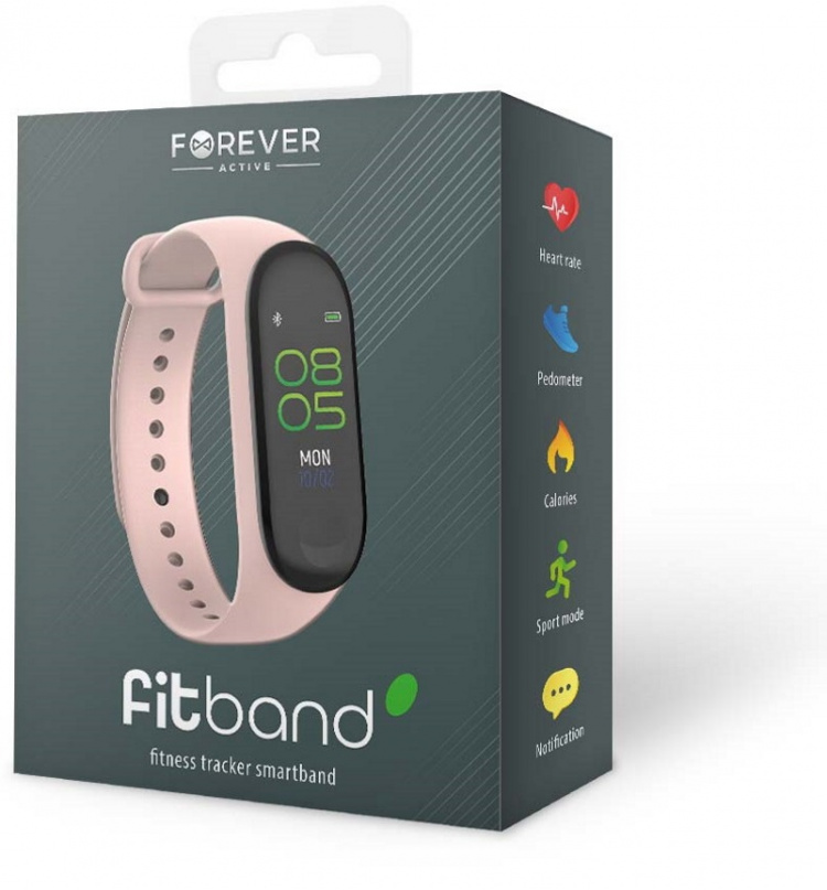 Forever SB-50 Smart aktivitetsarmband, Rosa