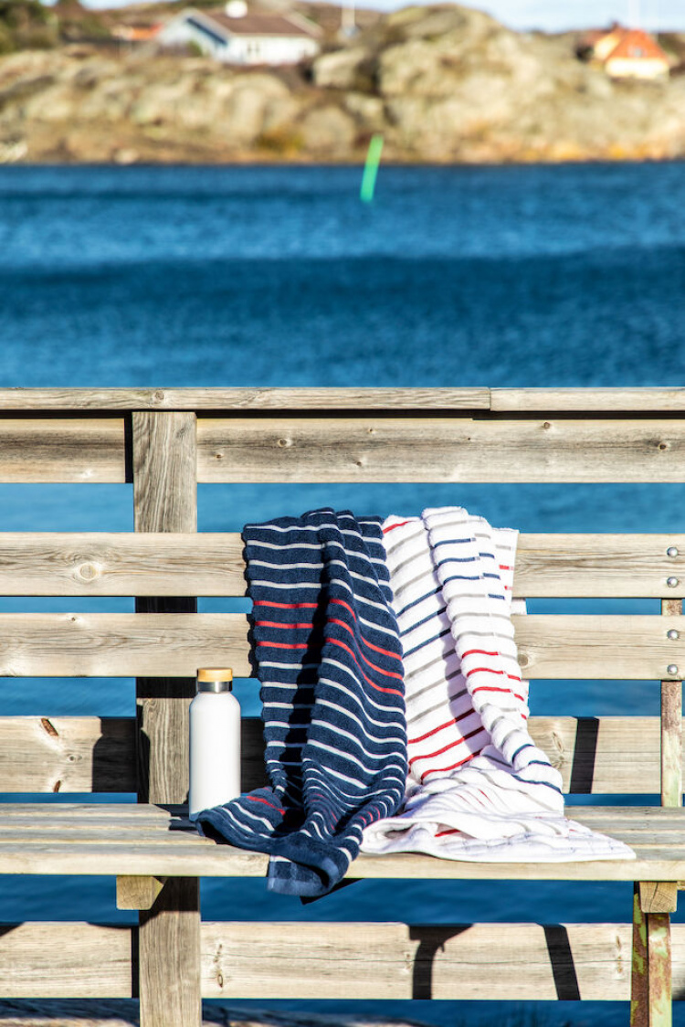 Lord Nelson Victory Seaside handduk, 50x70cm, Vit