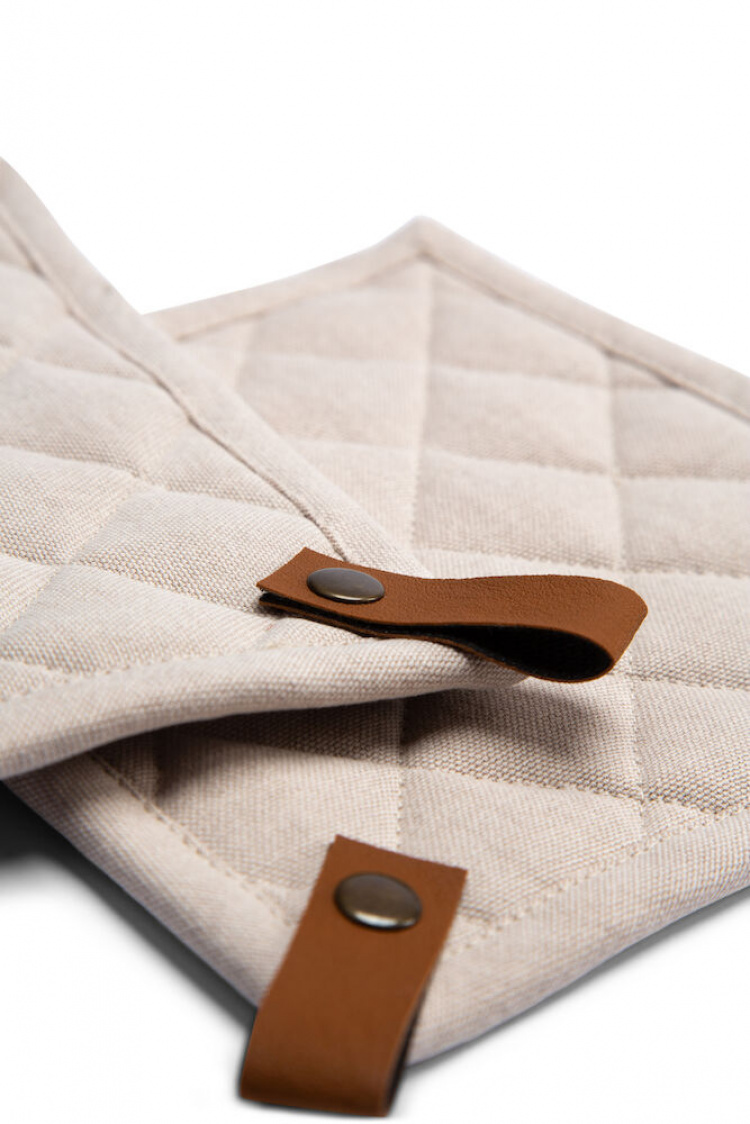 Kosta Linneväfveri Grytlappar 2-pack, Sand