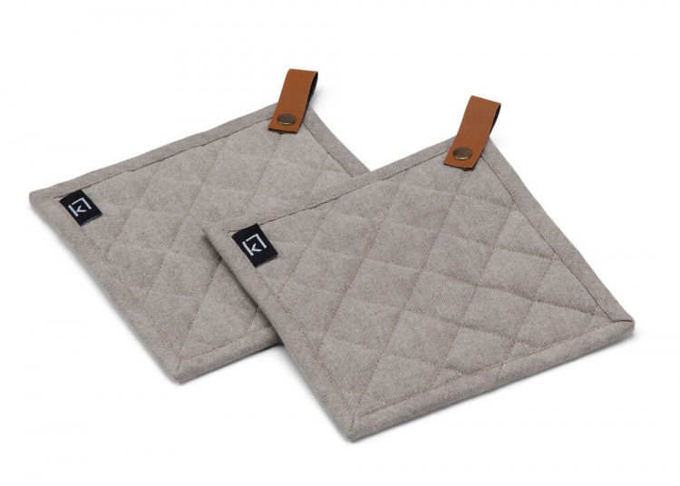 Kosta Linneväfveri Grytlappar 2-pack, Grå