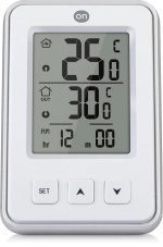 ON Inom- & utomhustermometer med klocka