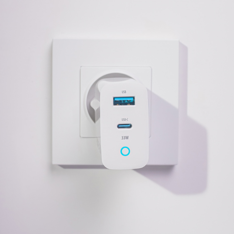 Forever TC-06-33AC PD QC Väggladdare 1x USB-C 1x USB 33W