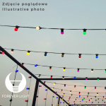 Forever Light Ljusslinga 12m + 10 glödlampor G45 2W IP65, Vit/Rosa/Blå