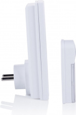 Byron DB411E Trådlös dörrklocka + Plug-In mottagare, 50 m räckvidd, Vit 