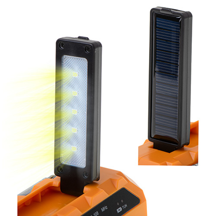 Nödradio / Vevradio med ficklampa, Solceller och Powerbank