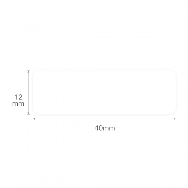Termal-etiketter till Niimbot D11 Etikettmaskin, Självhäftande, 12x40mm, Vit
