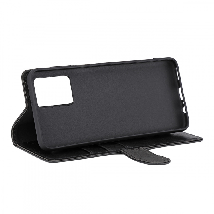 Essentials Motorola Moto G54 PU Plånboksfodral, 3 kort, Svart