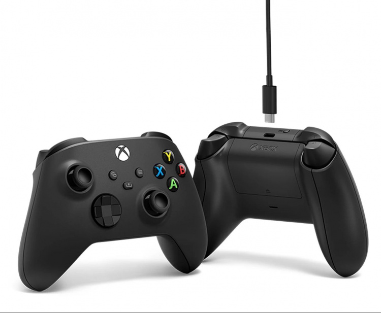 Microsoft Xbox Trådlös Handkontroll Gen 9 inklusive Kabel För Windows 10, Svart