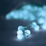 LED-Slinga 10m, 230V, 100st LED-bollar, Kallvitt