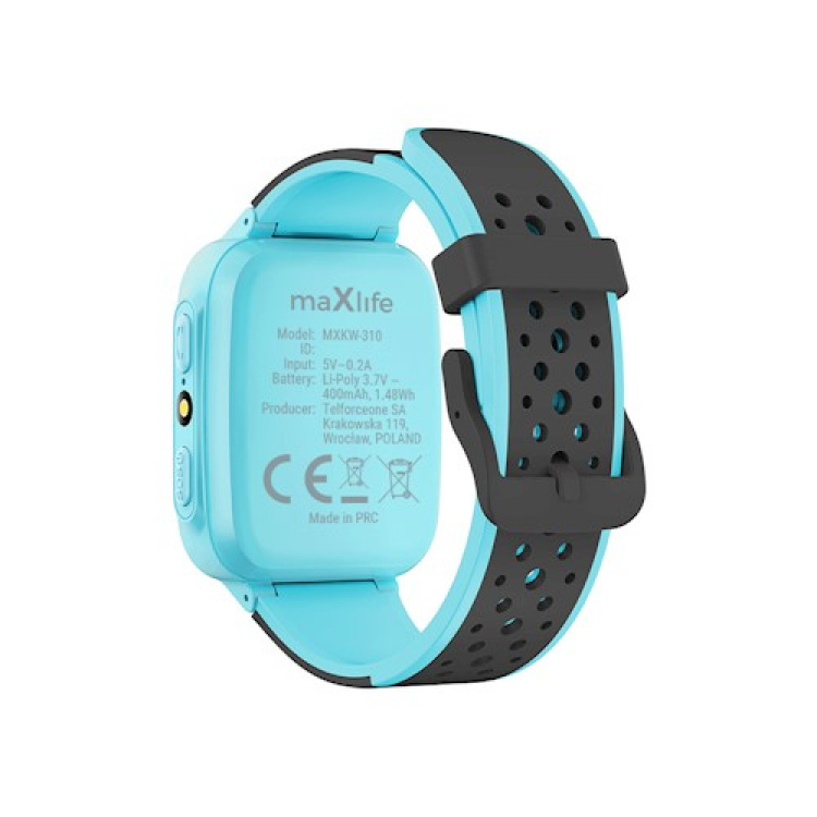 Maxlife Smartwatch med silikonarmband för barn, Blå, 2G
