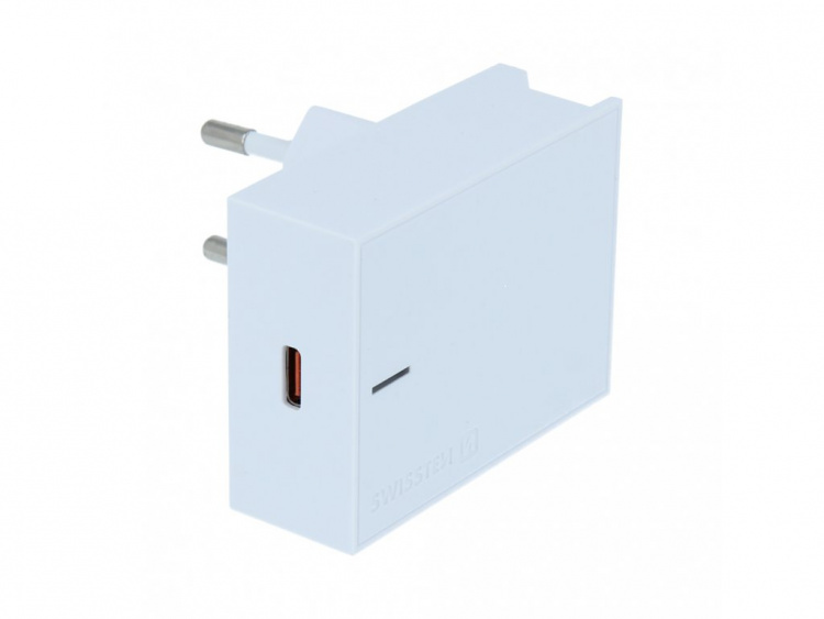 Swissten Strömadapter kompatibel med Samsung Snabbladdning 25W USB-C, Vit Swissten Strömadapter kompatibel med Samsung Snabbladdning 25W USB-C, Vit