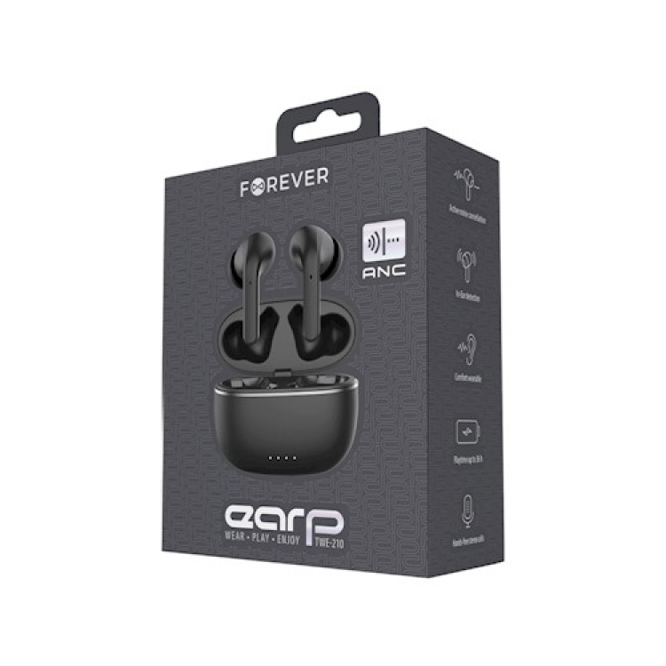 Forever Trådlösa Bluetooth Hörlurar, Svart Forever Trådlösa Bluetooth Hörlurar, Svart