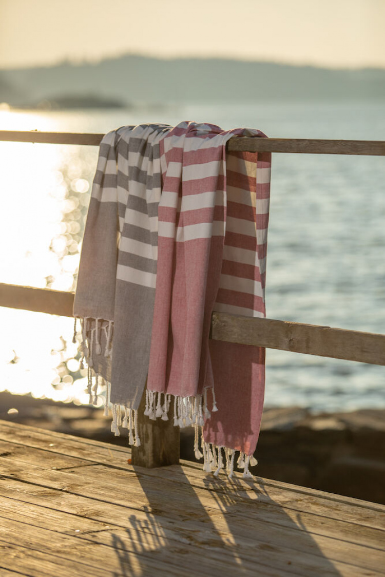 Lord Nelson Victory Hamam Morhult Badlakan, Grå, 90x150 cm