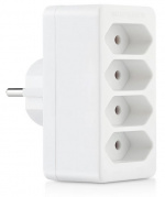 Splitter plug 4-way EU, Adapter med 4 uttag