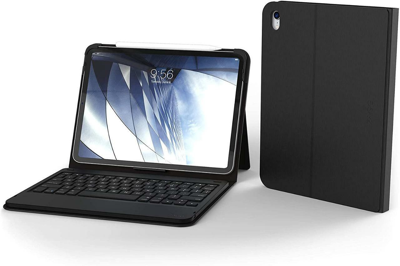 Zagg Rugged Book Go Per IPad Pro 12.9 3a/4a Generazione - Custodia Con Tastiera Retroilluminata