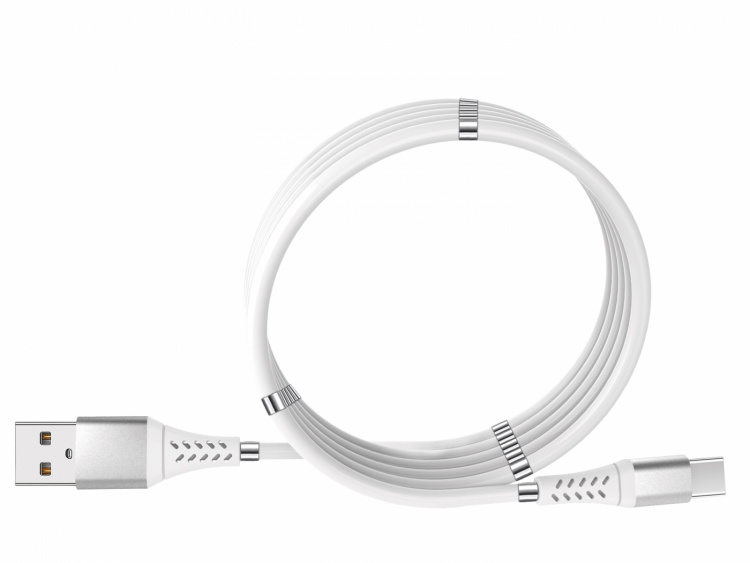 GadgetMonster Magnetic USB-C Charge Cable, slipp kabeltrassel, 2,4A, 1 m
