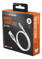 GadgetMonster Magnetic USB-C Charge Cable, slipp kabeltrassel, 2,4A, 1 m