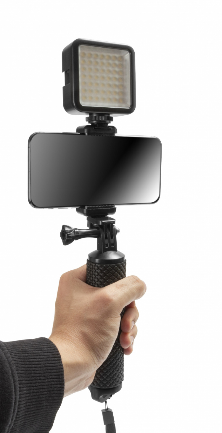 GadgetMonster Vlogging Stick med LED-belysning