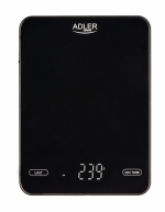 Adler AD 3177b Köksvåg 10kg, USB-laddning, Svart