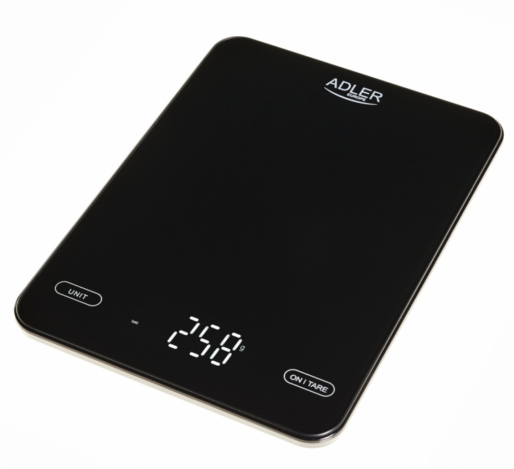 Adler AD 3177b Köksvåg 10kg, USB-laddning, Svart
