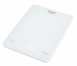 Adler AD 3177w Köksvåg 10kg, USB-laddning, Vit