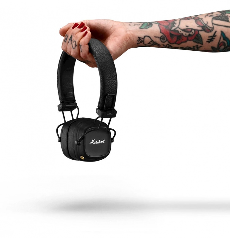 Marshall Major IV Trådlösa On-Ear hörlurar, Svart