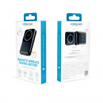 Forever MATB-100 Powerbank med trådlös laddning, PD QC 22.5W 10000 mAh, Svart