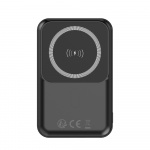 Forever MATB-100 Powerbank med trådlös laddning, PD QC 22.5W 10000 mAh, Svart