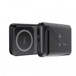 Forever MATB-100 Powerbank med trådlös laddning, PD QC 22.5W 10000 mAh, Svart