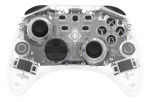 DELTACO Nintendo Switch Controller, transparent, RGB, makroknappar