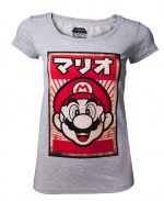 BIOWORLD Nintendo Propganda Mario T-shirt för kvinnor, M