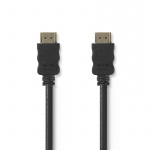 Nedis High Speed ​​HDMI ™ kabel med Ethernet | HDMI™ Kontakt | HDMI™ Kontakt | 4K@30Hz | ARC | 10.2 Gbps | 3.00 m | Rund | PVC | Svart | Kuvert