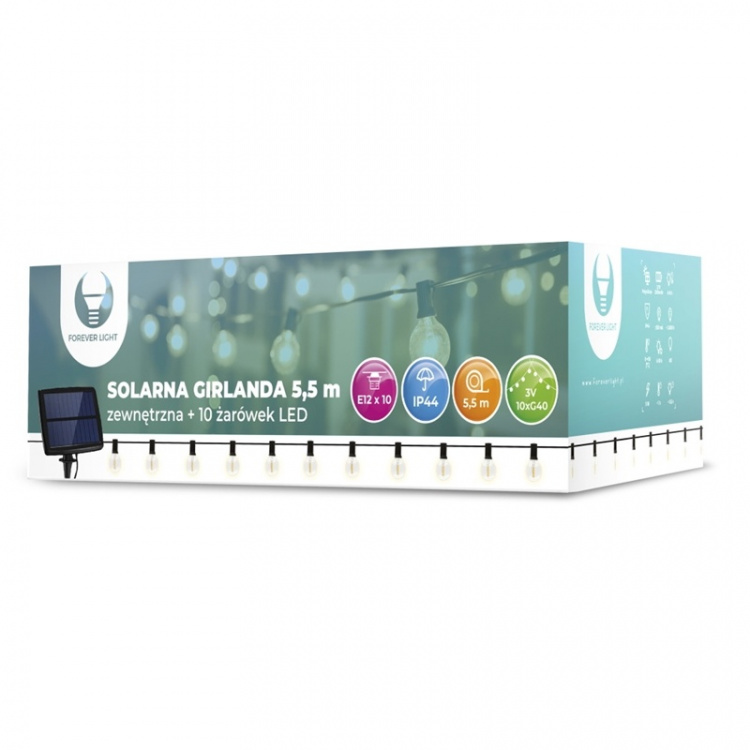 Forever Light Solcellsbelysning, LED-lampor IP44, 5,5m Forever Light Solcellsbelysning, LED-lampor IP44, 5,5m