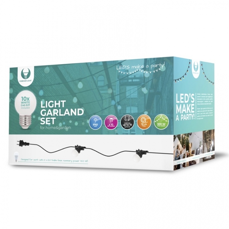 Forever Light Ledslinga, 10 2W lampor IP65, 12m Forever Light Ledslinga, 10 2W lampor IP65, 12m