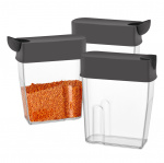 Herzberg 3-delar förvaringsbehållare, Grå